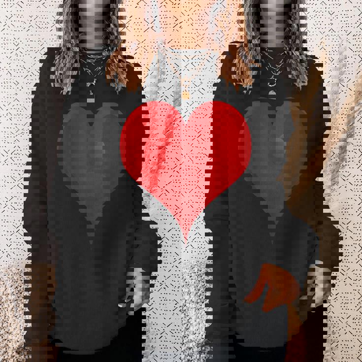 大きな赤いハート スウェットシャツ 彼女への贈り物