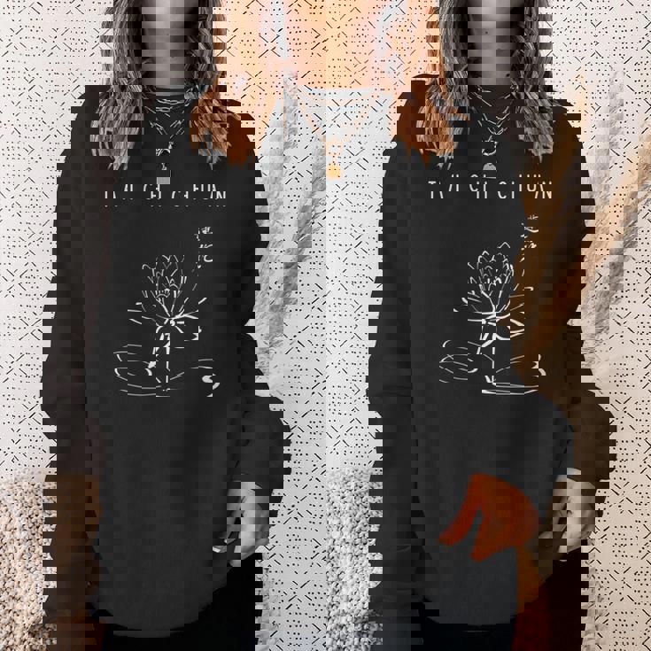 太極拳の初心者や教師のための太極拳のデザイン 長袖tシャツ スウェットシャツ 彼女への贈り物