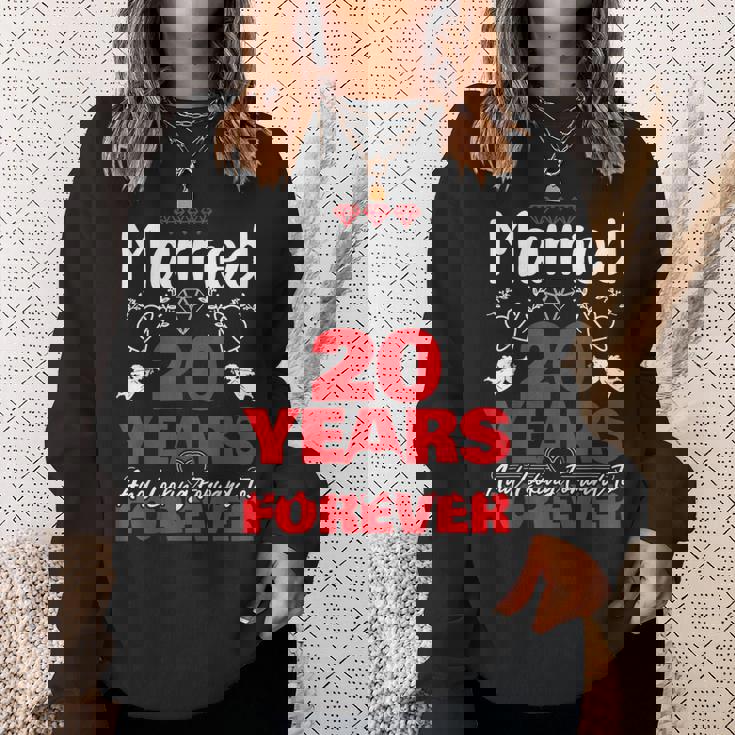 夫、妻へのギフト 結婚20年前 結婚記念日 スウェットシャツ 彼女への贈り物