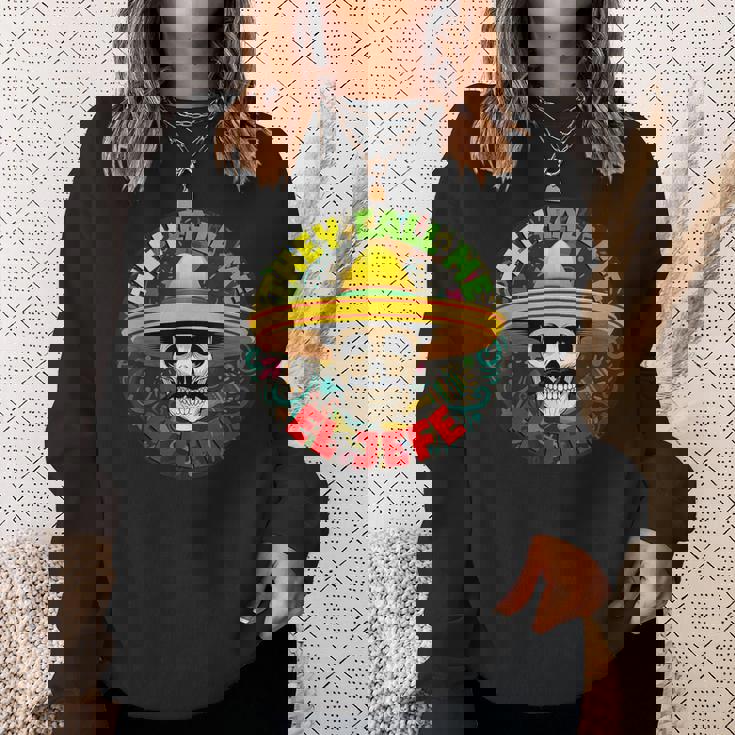 彼らは私をエルジェフェファニースケルトンメキシカンカラベラと呼んでいます スウェットシャツ 彼女への贈り物