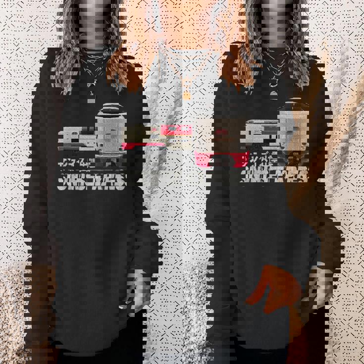 日の出 特急 列車 日本 日の出 出雲 東京出雲 扇子 スウェットシャツ 彼女への贈り物