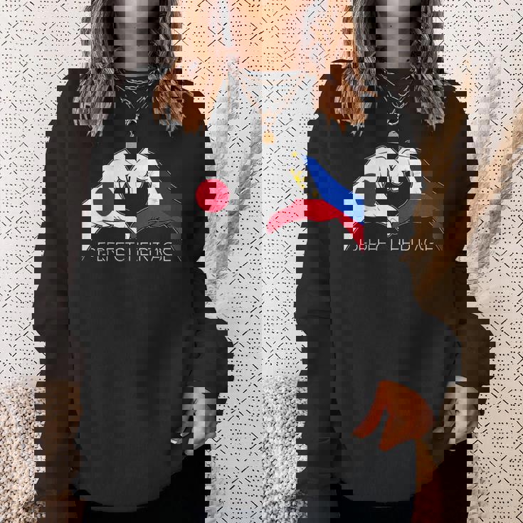 日本とフィリピン フィリピン人 日本人パーフェクトヘリテージ ヘア スウェットシャツ 彼女への贈り物