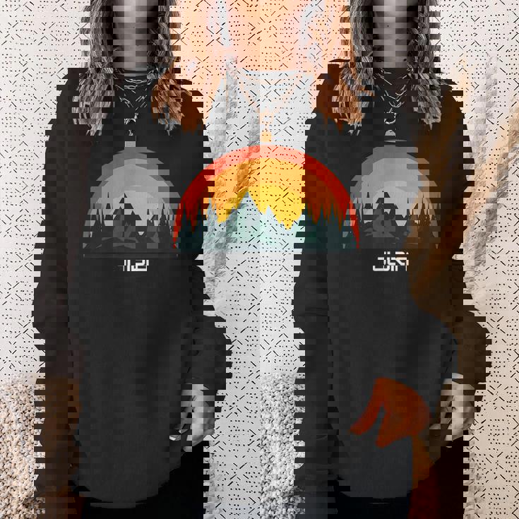 日没のジュラ山脈とハイマートカントン スウェットシャツ 彼女への贈り物