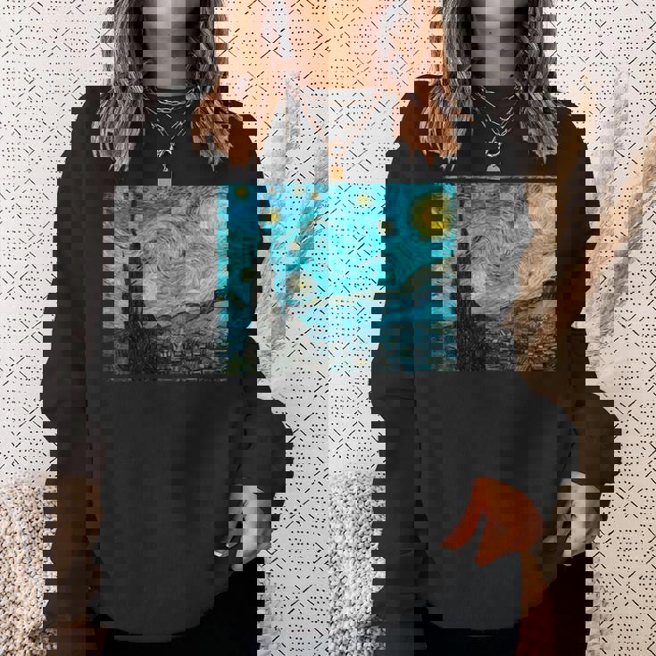 星月夜 ゴッホ 長袖tシャツ スウェットシャツ 彼女への贈り物