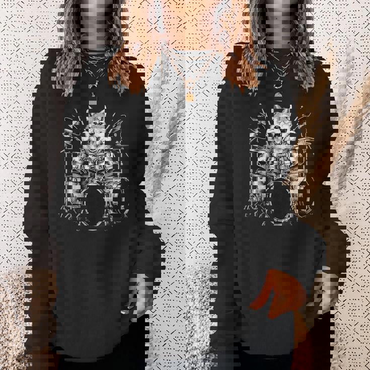 柴犬 ドラムを弾く ドラマー 犬好き スウェットシャツ 彼女への贈り物