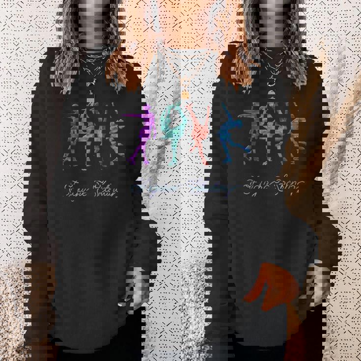 水彩 フィギュアスケート スパイラル レイバック ビールマン スウェットシャツ 彼女への贈り物