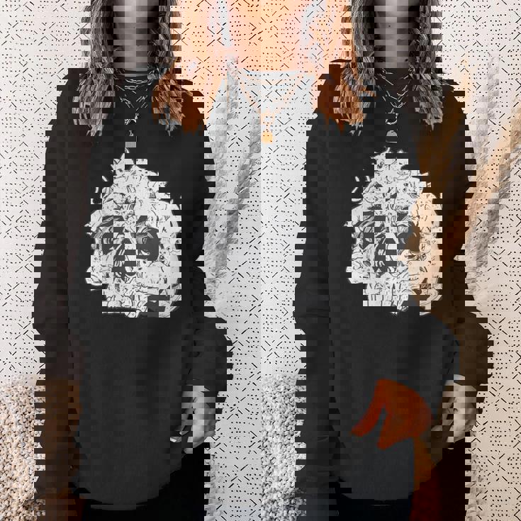 猫 ガイコツ メンズ おもしろ かわいい ネコ 面白いtシャツ 動物 メンズ レディース にゃんこ ネタ 服 長袖tシャツ スウェットシャツ 彼女への贈り物