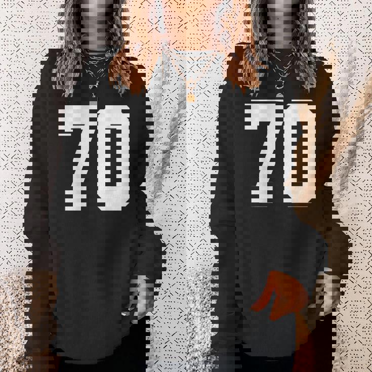 番号70 背面 スポーツチームジャージ番号 スウェットシャツ 彼女への贈り物