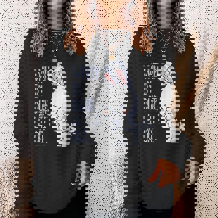 疑わしいとき おなら 出す おもしろい おなら かわいい ウサギ おなら スウェットシャツ 彼女への贈り物