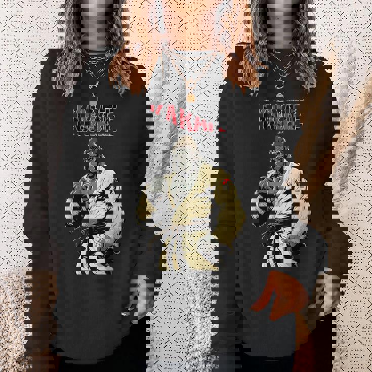 空手ゴリラ 空手ファイティングゴリラ スウェットシャツ 彼女への贈り物