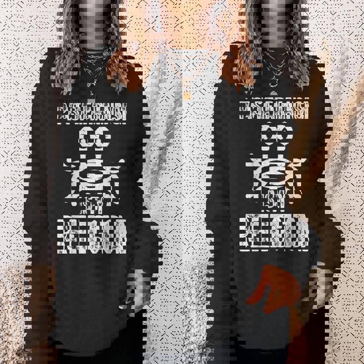 空飛ぶスパゲッティモンスター Fsm パスタファリアニズム イズ マイ リジョン スウェットシャツ 彼女への贈り物