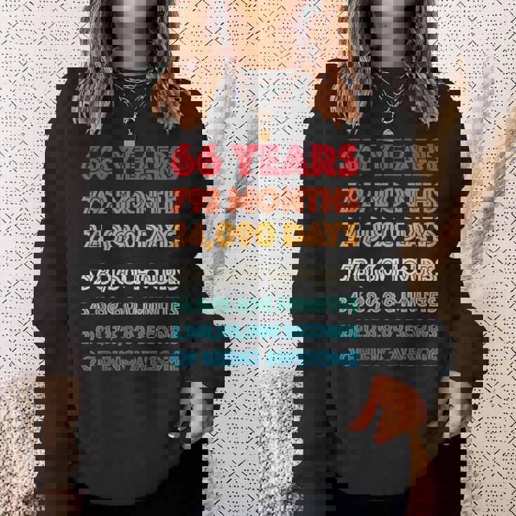 素晴らしい66歳の誕生日プレゼント 面白い レトロ 66歳の誕生日 スウェットシャツ 彼女への贈り物