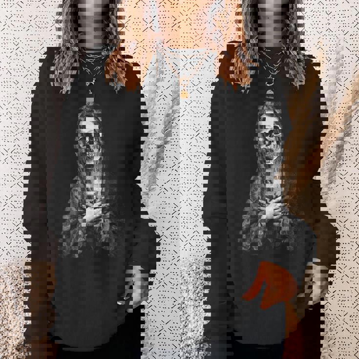 聖なる聖母マリア 神の母 不気味な思い出 森の頭蓋骨 スウェットシャツ 彼女への贈り物