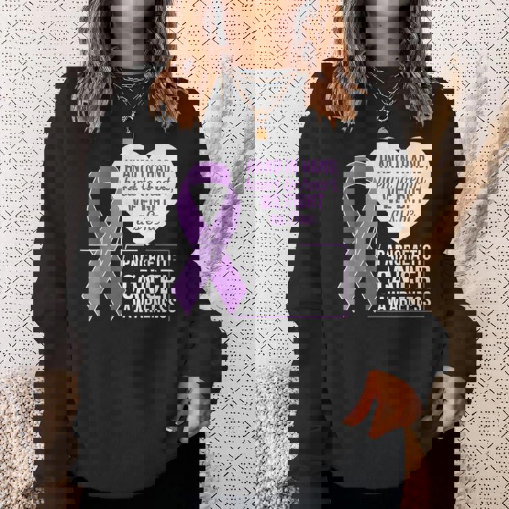 膵臓がん啓発 ハートトゥハート パープルリボン スウェットシャツ 彼女への贈り物