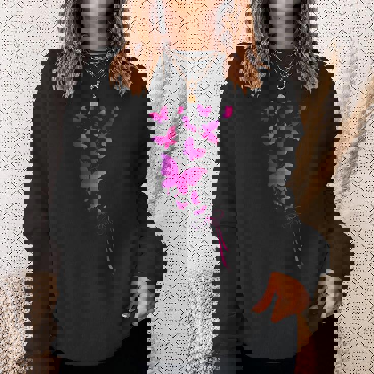 蝶の美しさをお楽しみください。グラフィッククールなデザイン。 スウェットシャツ 彼女への贈り物