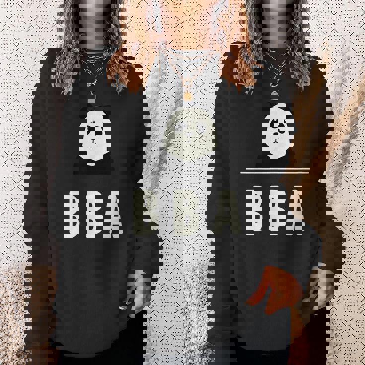 面白い 「Bba」おもしろギャグ-ジョーク 漢字 ばばあ 文字入り スウェットシャツ 彼女への贈り物