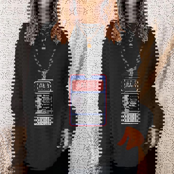 面白いfエリア 51 宇宙人 Idパス ハロウィンコスチューム スウェットシャツ 彼女への贈り物