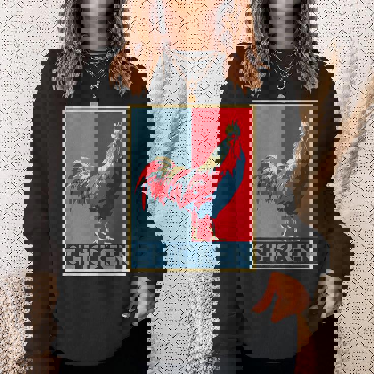 面白いtシャツ にわとり 鶏 鳥 メンズ おもしろ 面白い 服 おもしろグッズ ネタ ポスター チキン スウェットシャツ 彼女への贈り物