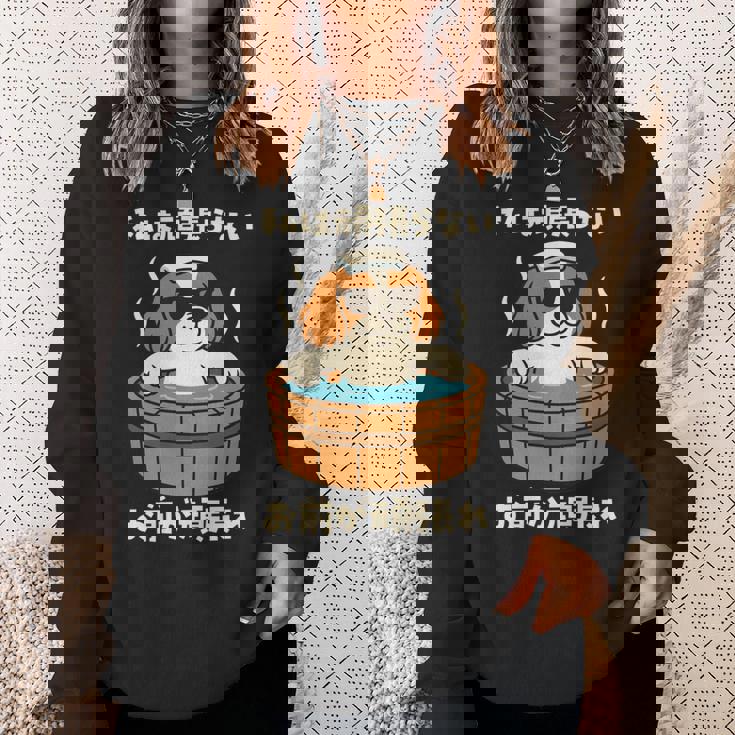 面白いtシャツ キャバリア 犬 わんこ メンズ かわいい おもしろ 面白い 服 ネタ 私は頑張らない 長袖tシャツ スウェットシャツ 彼女への贈り物