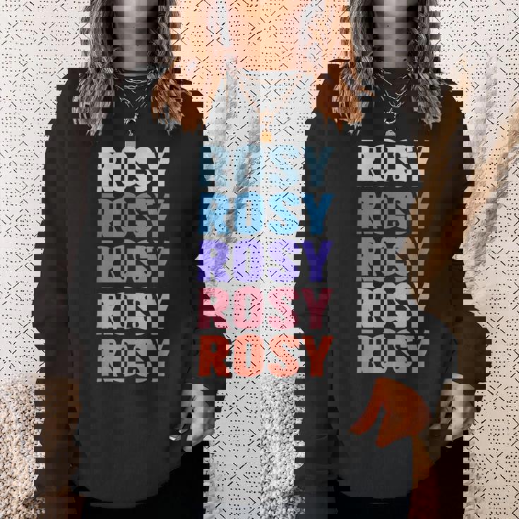 面白いギフト名 Rosy パーソナライズ 名前 スウェットシャツ 彼女への贈り物