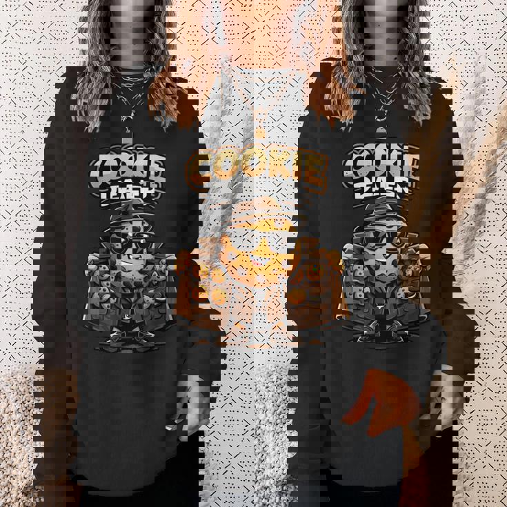 面白くて愛らしいクッキーディーラーかわいい漫画のパン屋 スウェットシャツ 彼女への贈り物