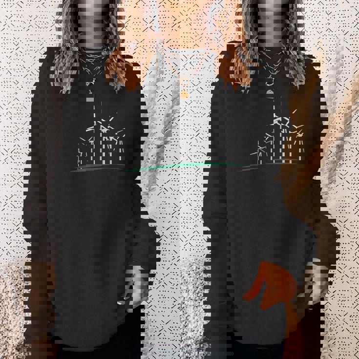 風車の風力発電設計 スウェットシャツ 彼女への贈り物