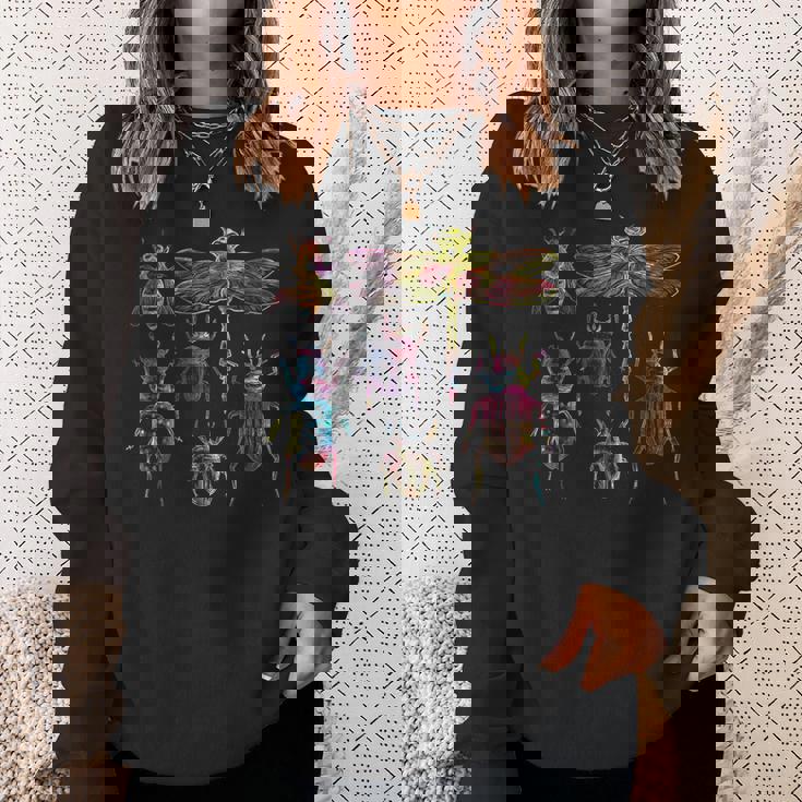 鮮やかなカラフルな昆虫 – 虫好き昆虫学者グラフィック スウェットシャツ 彼女への贈り物