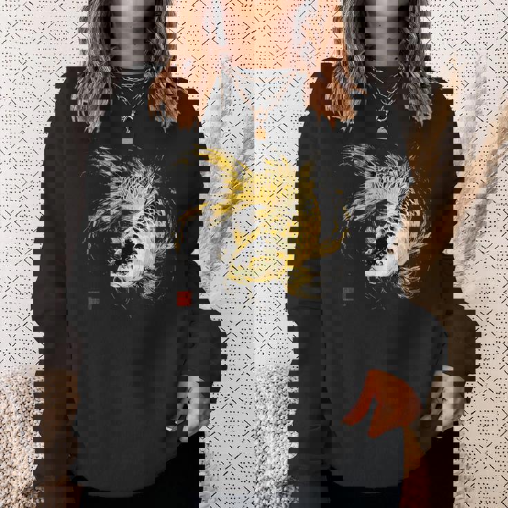 鯉 黒金 アクアリウム ニシキゴイ 観賞魚 イラスト スウェットシャツ 彼女への贈り物