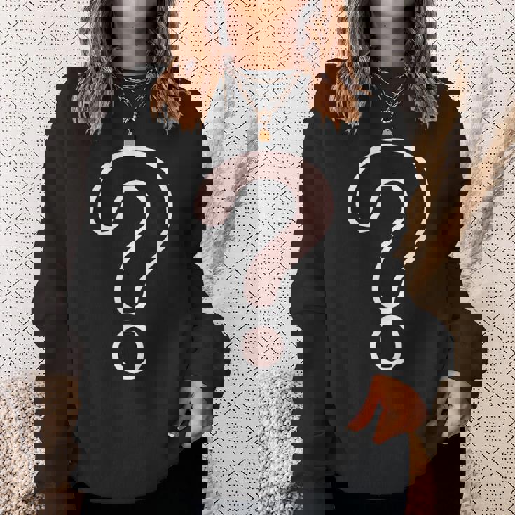 ？ はてなマーク クエスチョン マーク（疑問 謎 不思議）【変なデザイン屋さん】文字 面白い スウェットシャツ 彼女への贈り物