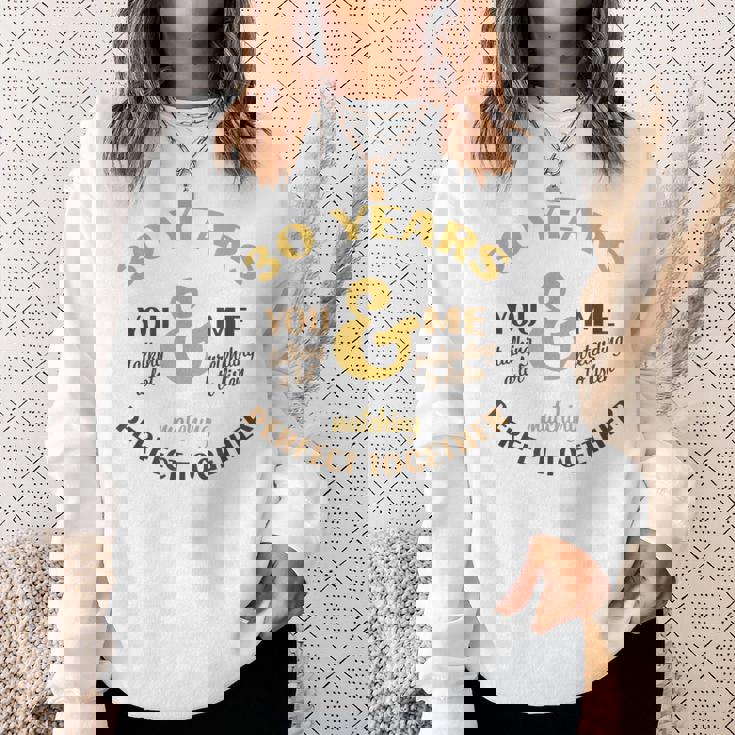 30年 一緒に完成 30周年 おそろい カップル スウェットシャツ 彼女への贈り物