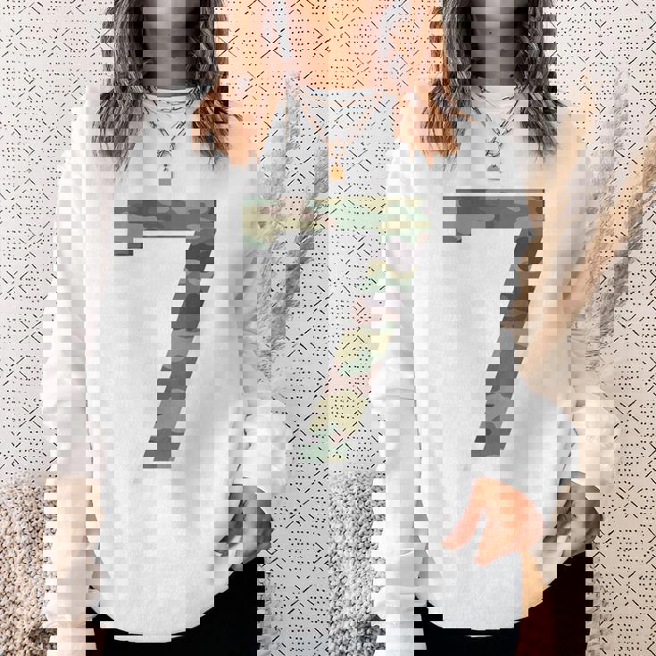 7 ジャージ ユニフォーム バーシティ スポーツ 迷彩 カモフラージュ 7Th スウェットシャツ 彼女への贈り物