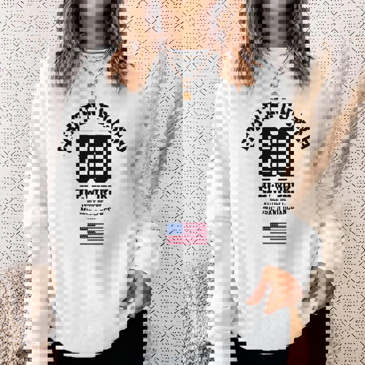 Cooltaten Island New York City Illustration Fashiontyle 長袖tシャツ スウェットシャツ 彼女への贈り物