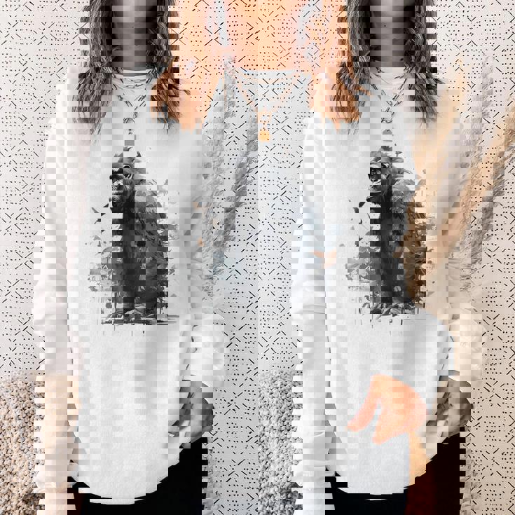 Gorilla Lover アートワーク 鳥 動物 モチーフ ゴリラ スウェットシャツ 彼女への贈り物