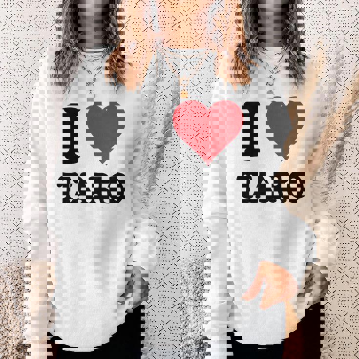 I Heart Taro 名 I Love パーソナライズ スウェットシャツ 彼女への贈り物