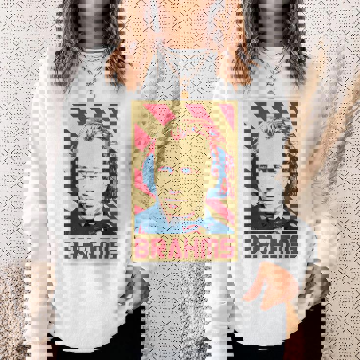 Johannes Brahms クラシック音楽の作曲家 レトロ調 スウェットシャツ 彼女への贈り物