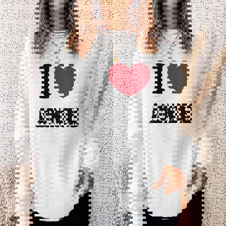 I Love Aomori 青森が大好き スウェットシャツ 彼女への贈り物