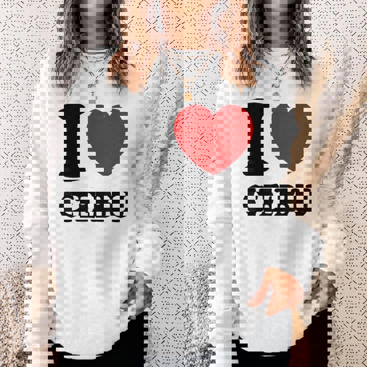 I Love Cebu フィリピン フィリピン人 スウェットシャツ 彼女への贈り物