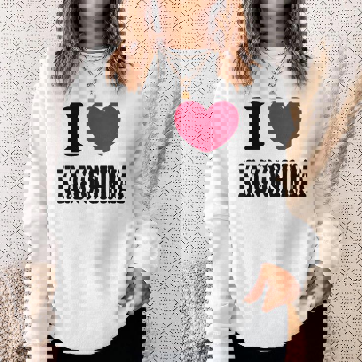 I Love Kagoshima 鹿児島大好き スウェットシャツ 彼女への贈り物