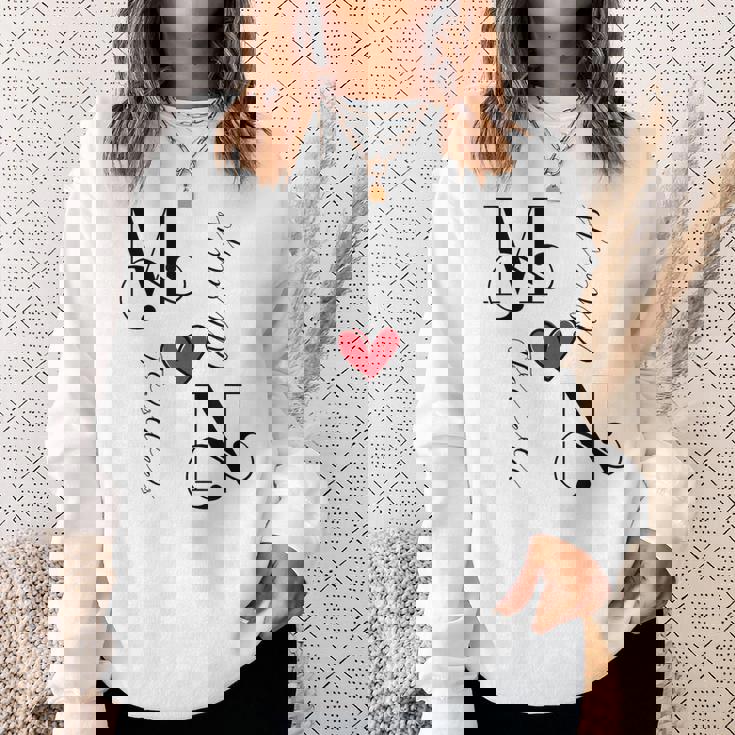 M & N カップル イニシャル 結婚式 記念日 新築祝い スウェットシャツ 彼女への贈り物