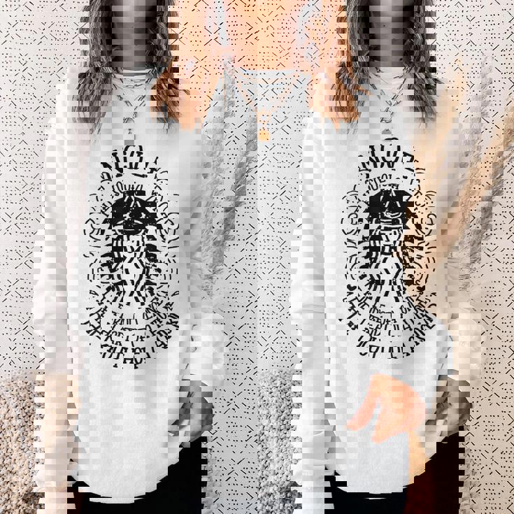 Nicole 名義 魔女 おもしろいことわざ ハロウィン スウェットシャツ 彼女への贈り物