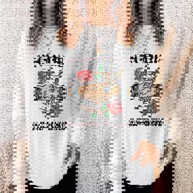 No More Fake Friends 伝統的なタトゥーインク オールドスクール エッジー スウェットシャツ 彼女への贈り物