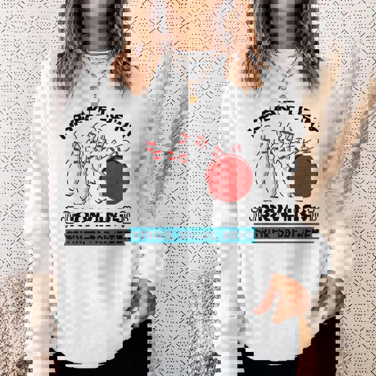 Strike スペア ビール ボウラー ボーリングボール 面白ボウリング スウェットシャツ 彼女への贈り物