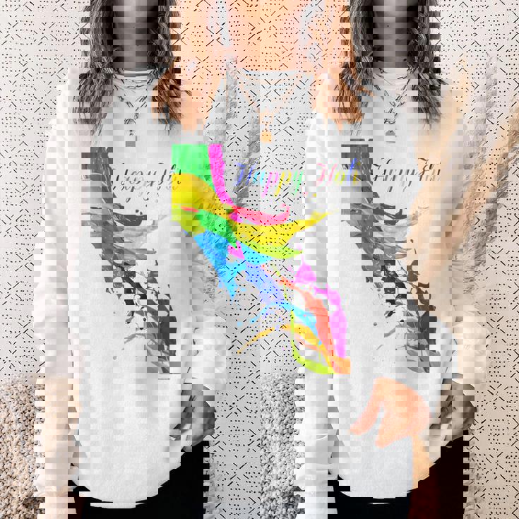 Vibrant And Colorful Holi スウェットシャツ 彼女への贈り物