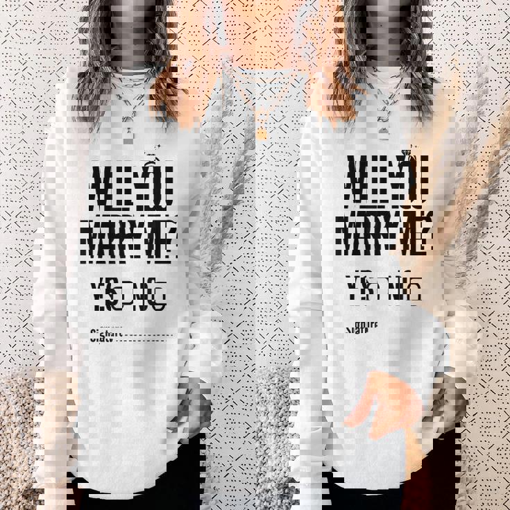 Will You Marry Me Wedding おもしろプロポーズ スウェットシャツ 彼女への贈り物