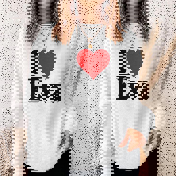 アイ・ラブ・ハート・エヴァ スウェットシャツ 彼女への贈り物