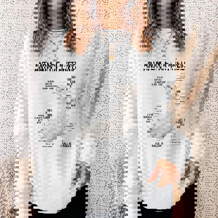 ウエスト・ハイランド・ホワイト・テリア犬の子犬ウェスティの解剖学 スウェットシャツ 彼女への贈り物