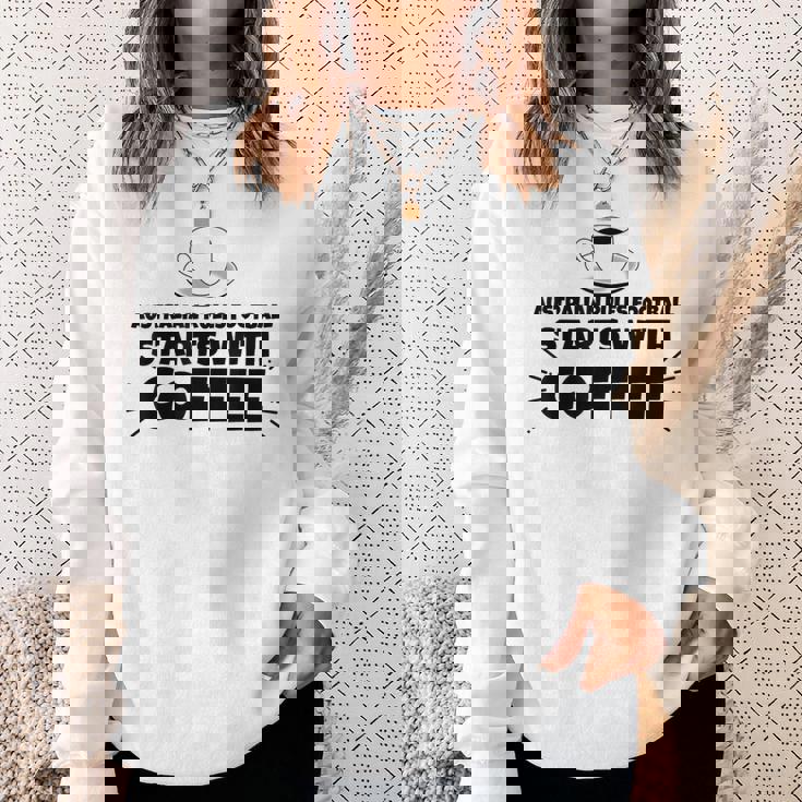 オーストラリアのルールフットボールはコーヒーから始まる スウェットシャツ 彼女への贈り物