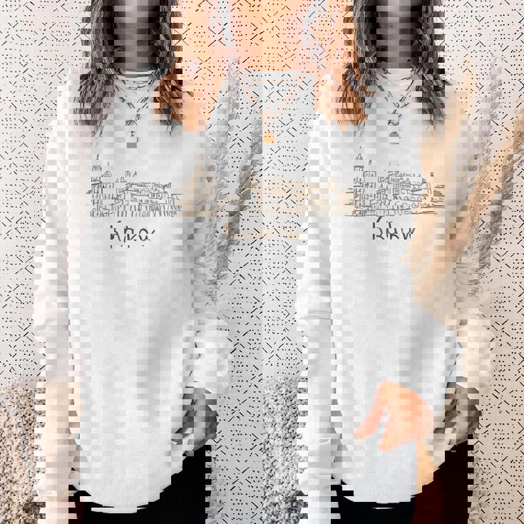 クラクフ ポーランド 旅行 お土産 パノラマ シティ ランドマーク ギフト スウェットシャツ 彼女への贈り物