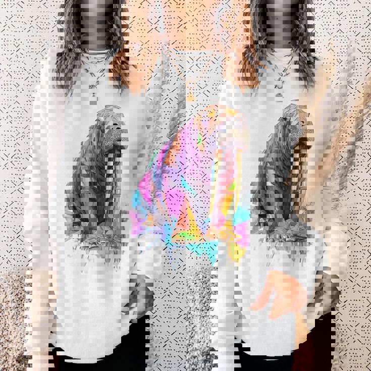 セイウチ 動物 モチーフ イラスト セイウチ スウェットシャツ 彼女への贈り物