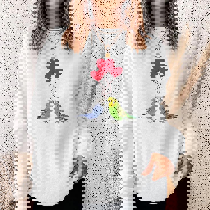 セキセイインコ、面白い鳥、楽しい、セキセイインコ スウェットシャツ 彼女への贈り物